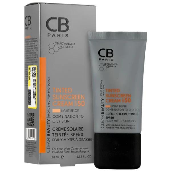 کرم ضد آفتاب پوست مختلط تا چرب SPF50 (بژ روشن)