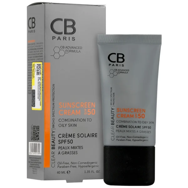 کرم ضد آفتاب پوست مختلط تا چرب SPF50 (بی رنگ)