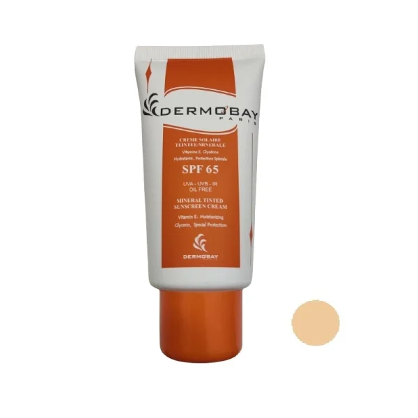 کرم ضد آفتاب درموبای پاریس مینرال SPF65 رنگی (لایت بژ) فاقد چربی 50 میل
