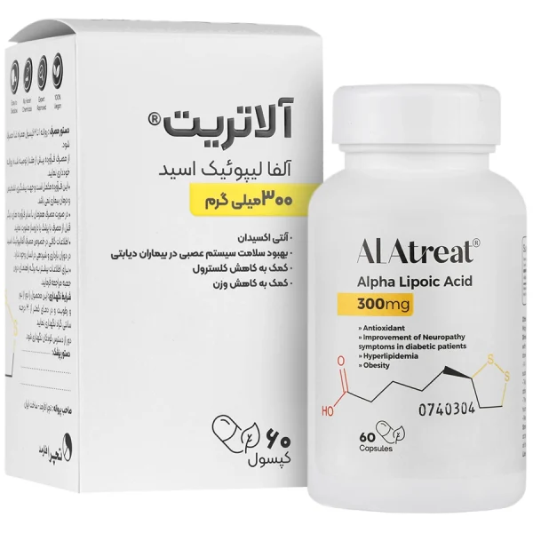 کپسول آلفا لیپوئیک اسید آلاتریت 300 میلی گرم 60عددی تچرا فارمد
